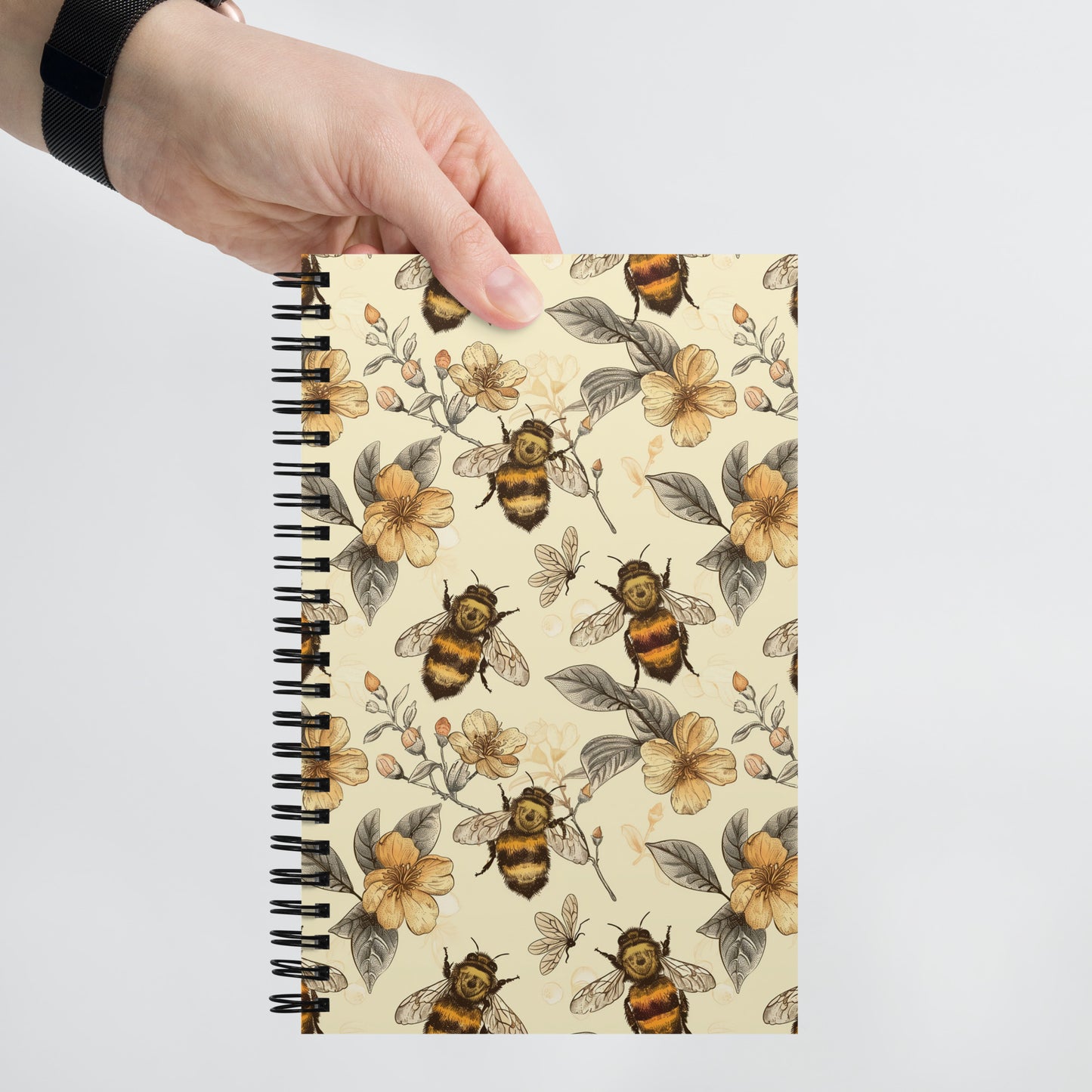 Vintage Bees Spiral notebook