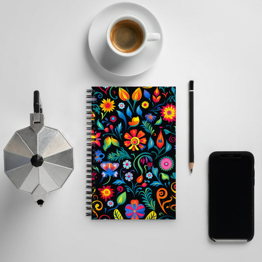 Mexican Floral Spiral notebook