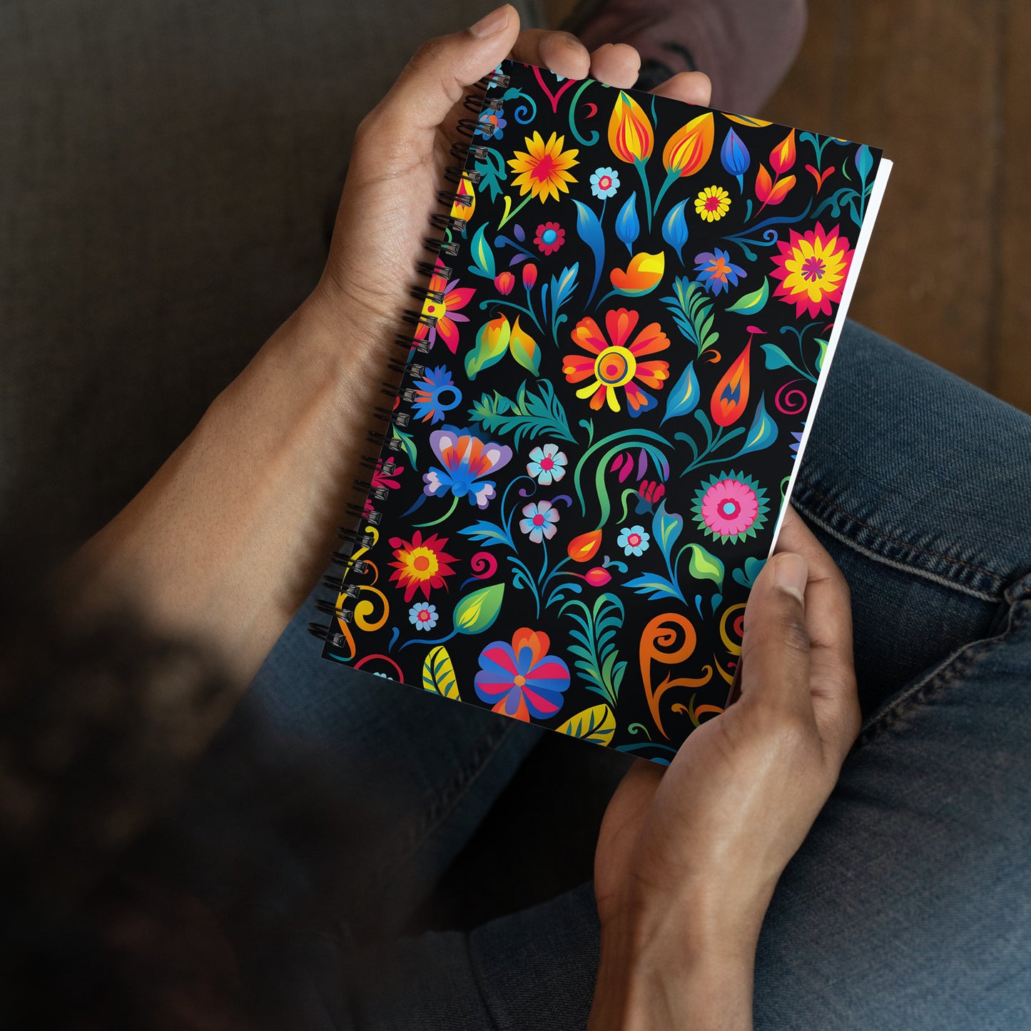 Mexican Floral Spiral notebook