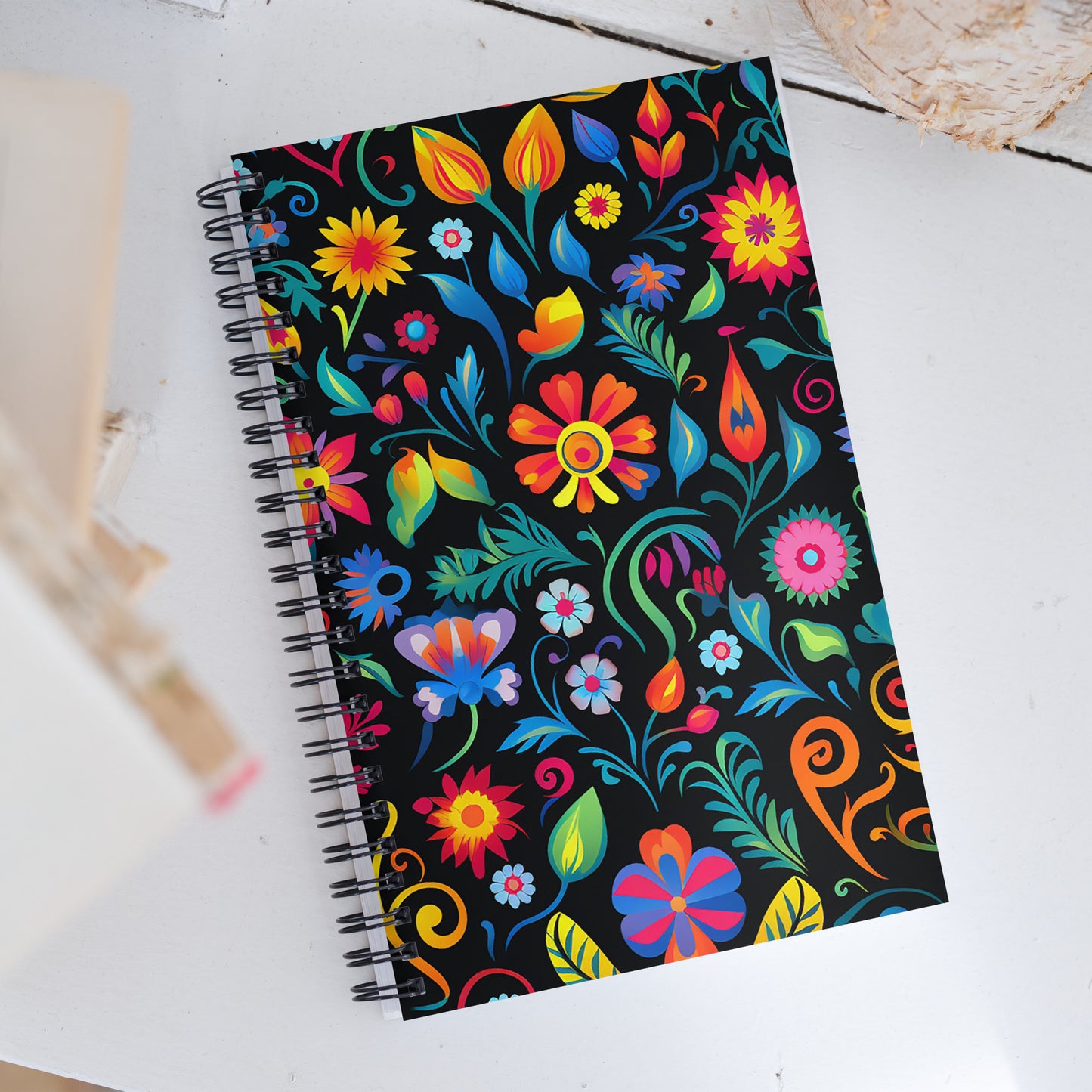 Mexican Floral Spiral notebook