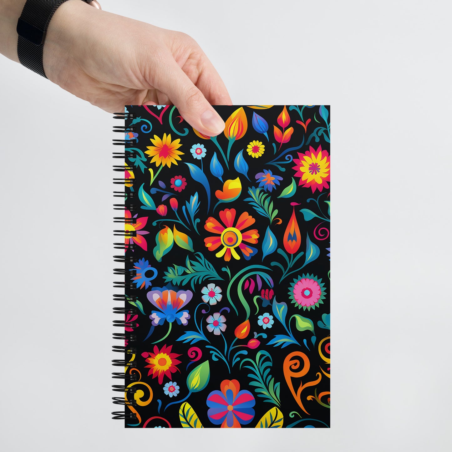 Mexican Floral Spiral notebook