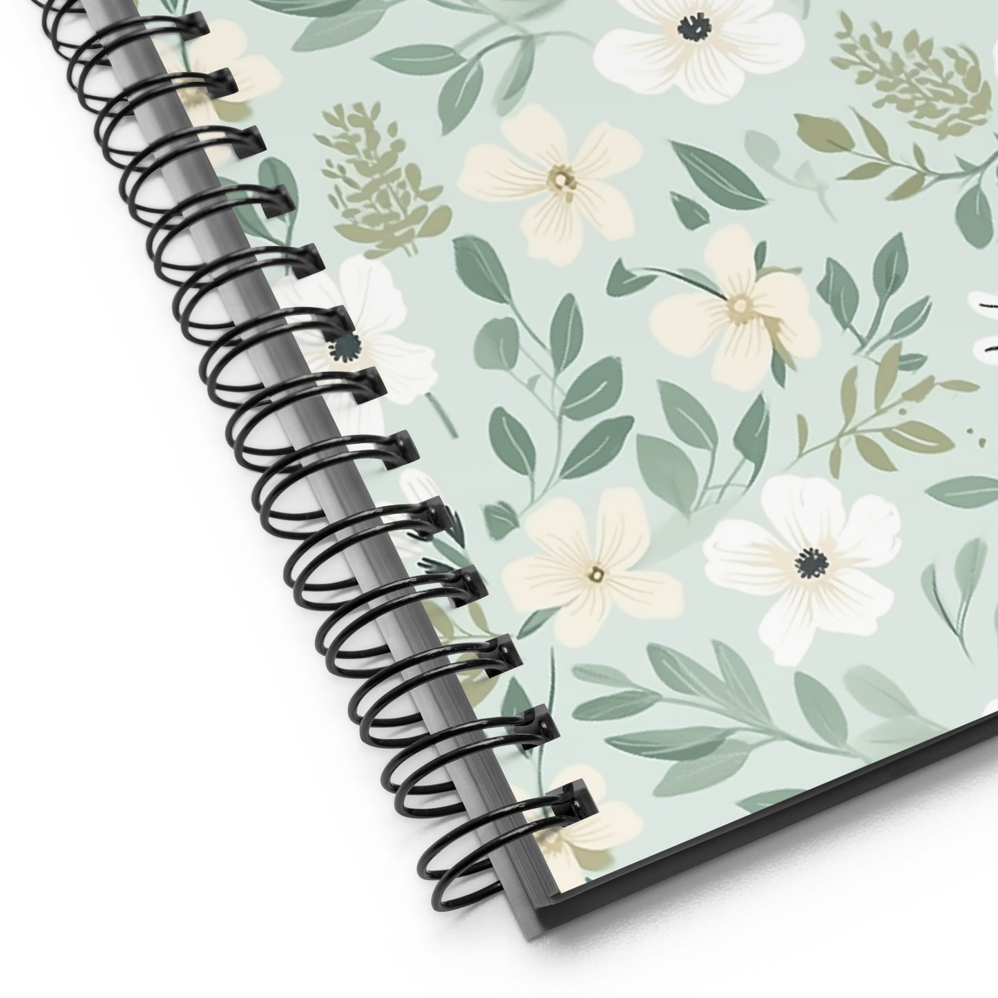 Sage Floral Spiral notebook