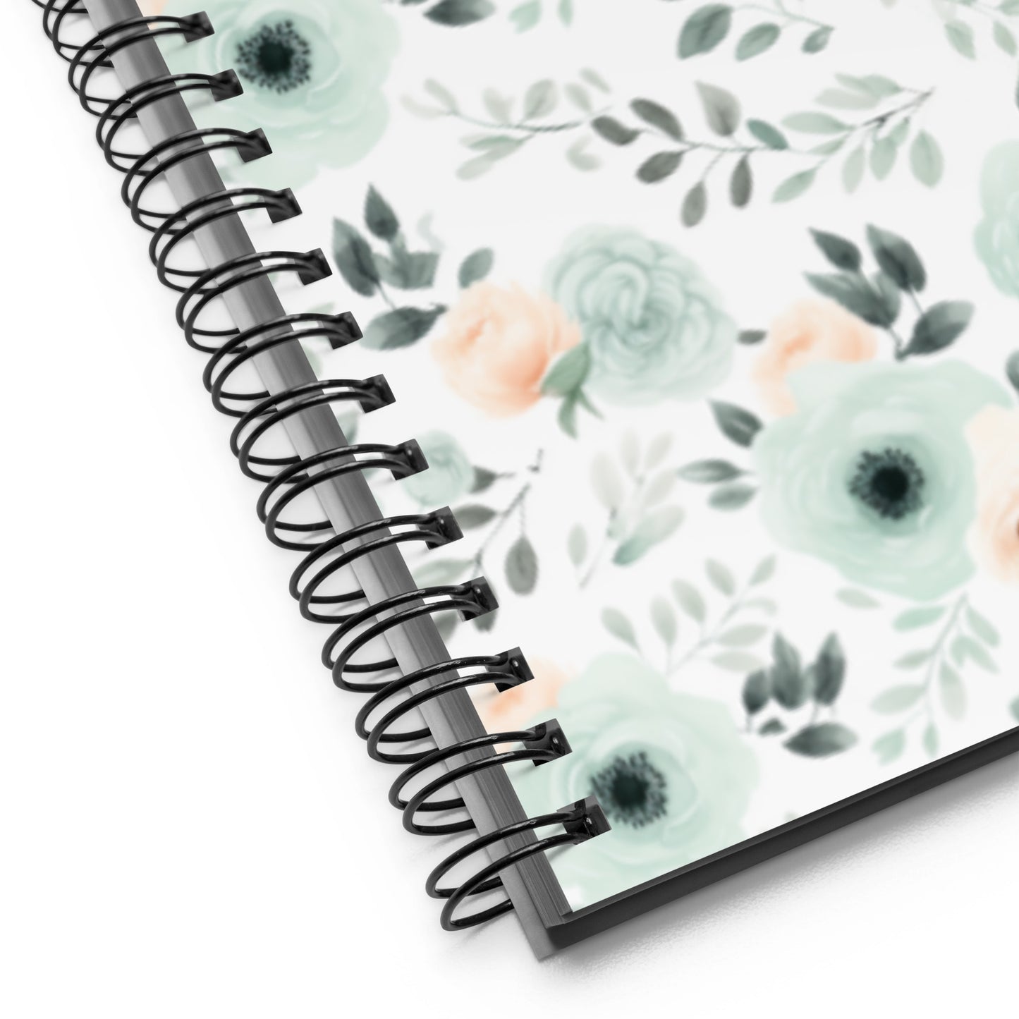 Mint Floral Spiral notebook