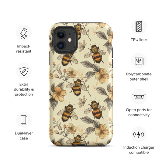 Vintage Bees Tough Case for iPhone®