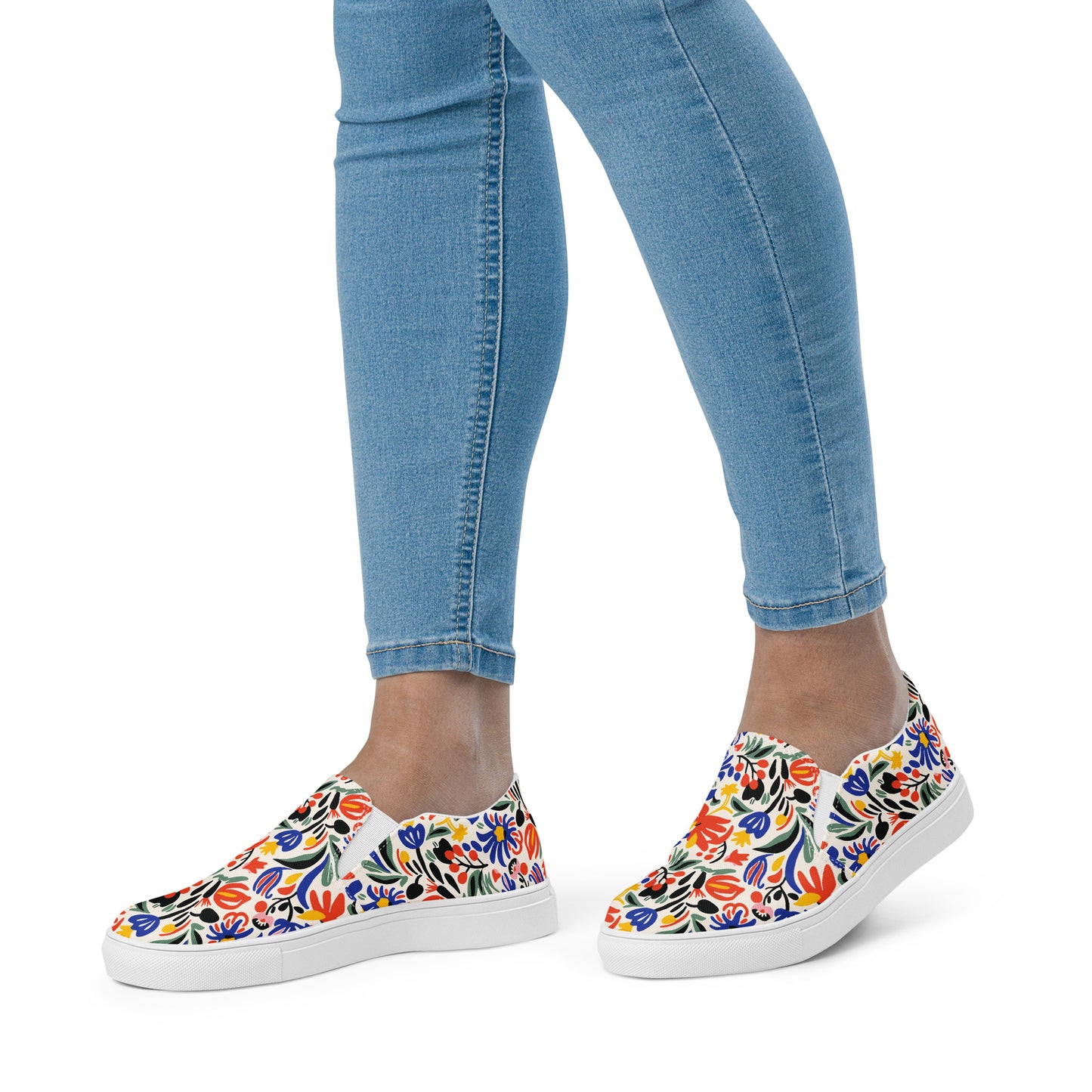 Matisse Inspired Floral Women’s slip-on canvas shoes