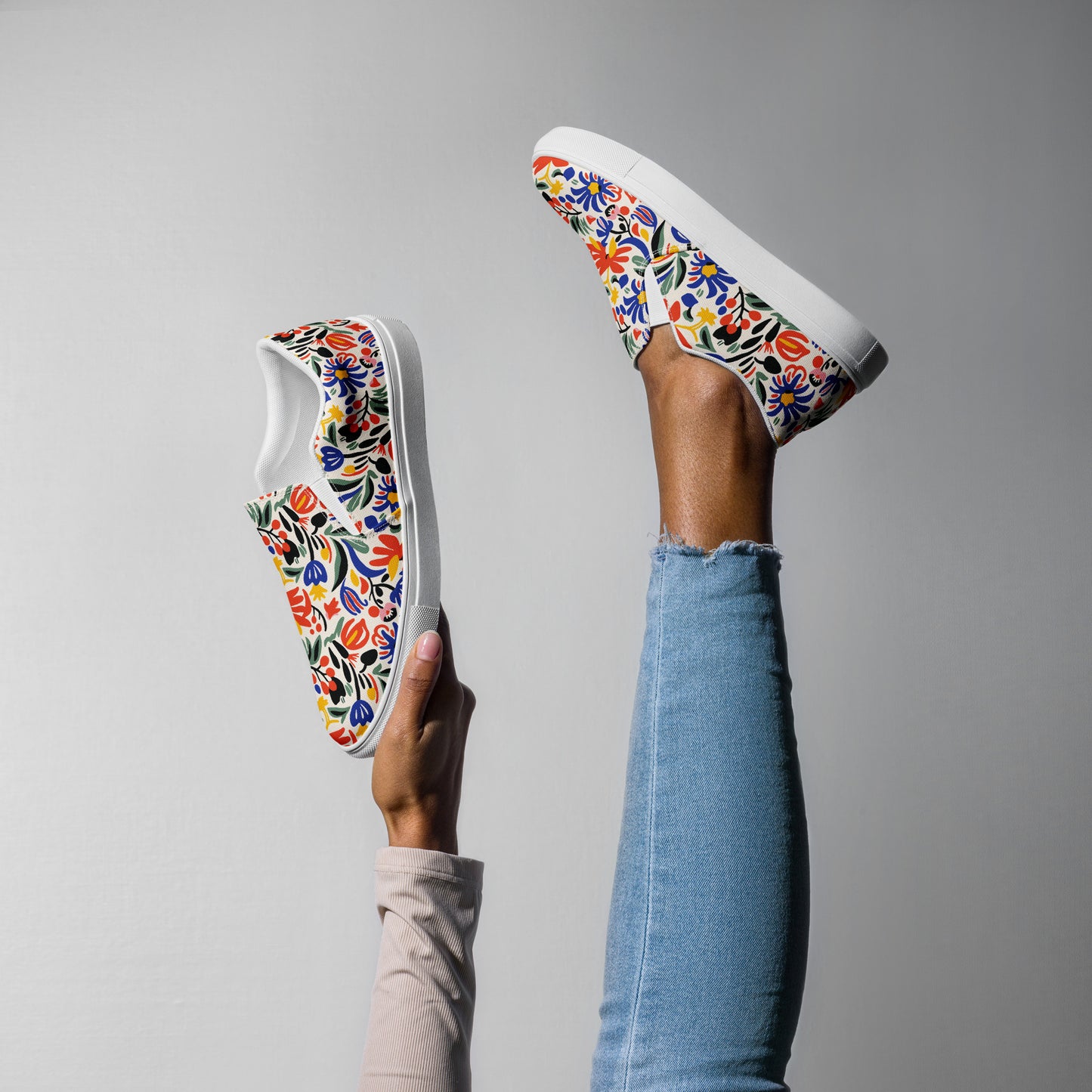 Matisse Inspired Floral Women’s slip-on canvas shoes