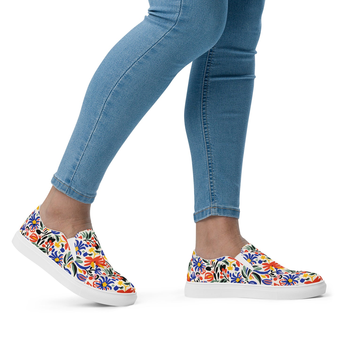 Matisse Inspired Floral Women’s slip-on canvas shoes