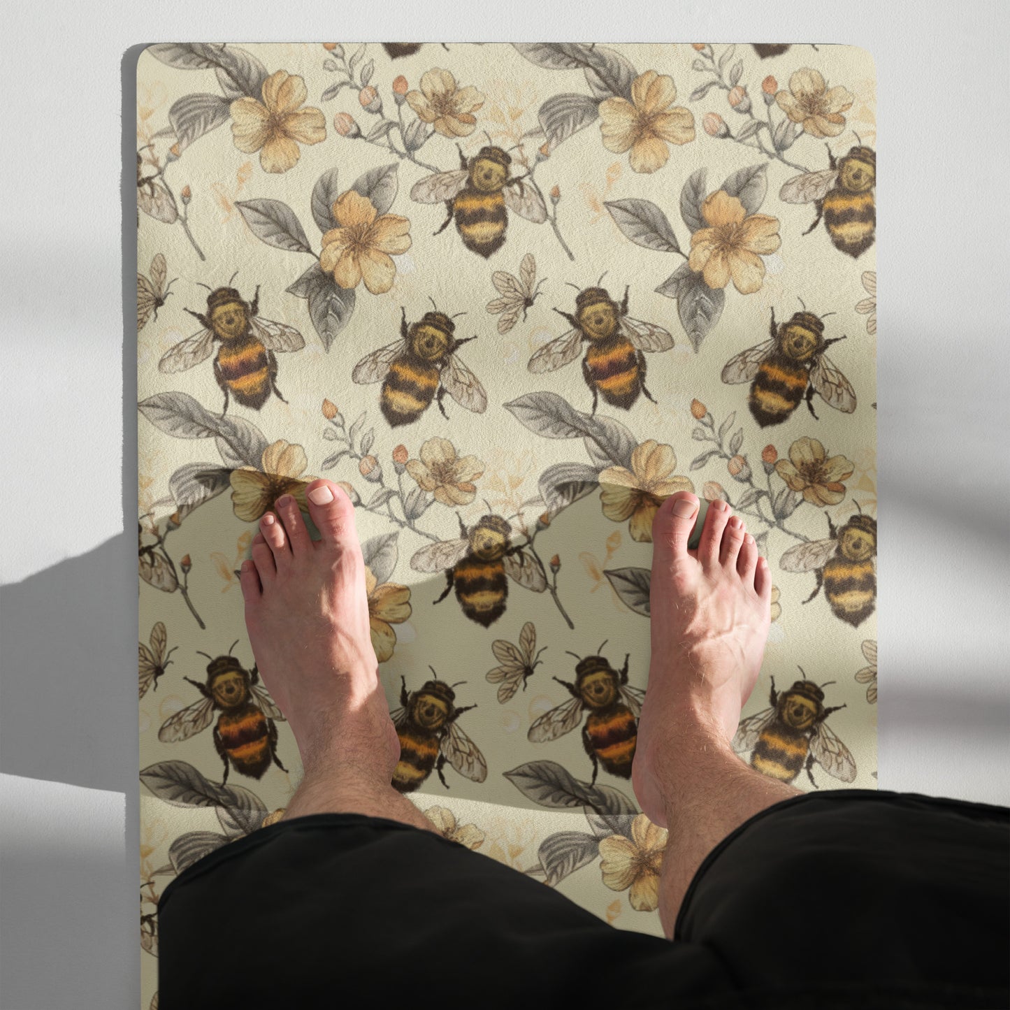 Vintage Bees Yoga mat